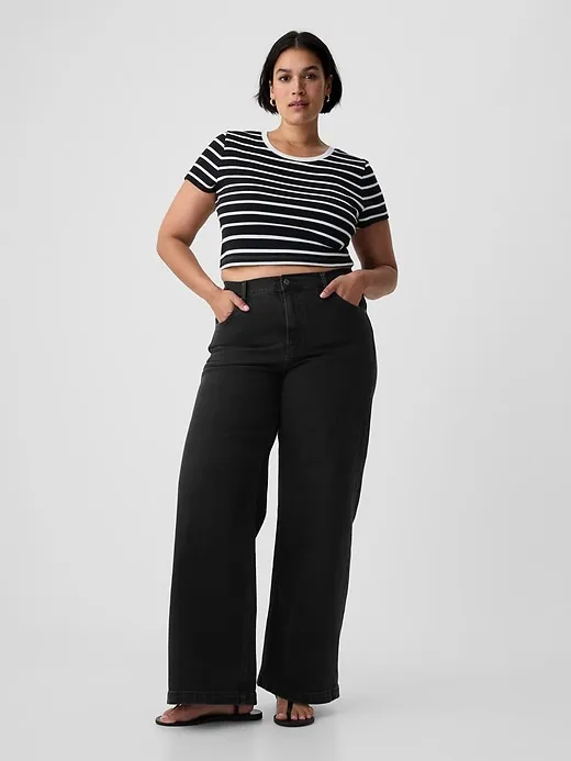 High Rise Stride Wide-Leg Jeans sold by GAP product image thumbnail 5