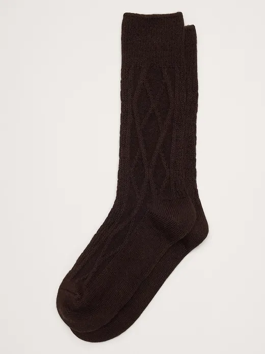 Cable-Knit Sock with Cashmere sold by Banana Republic