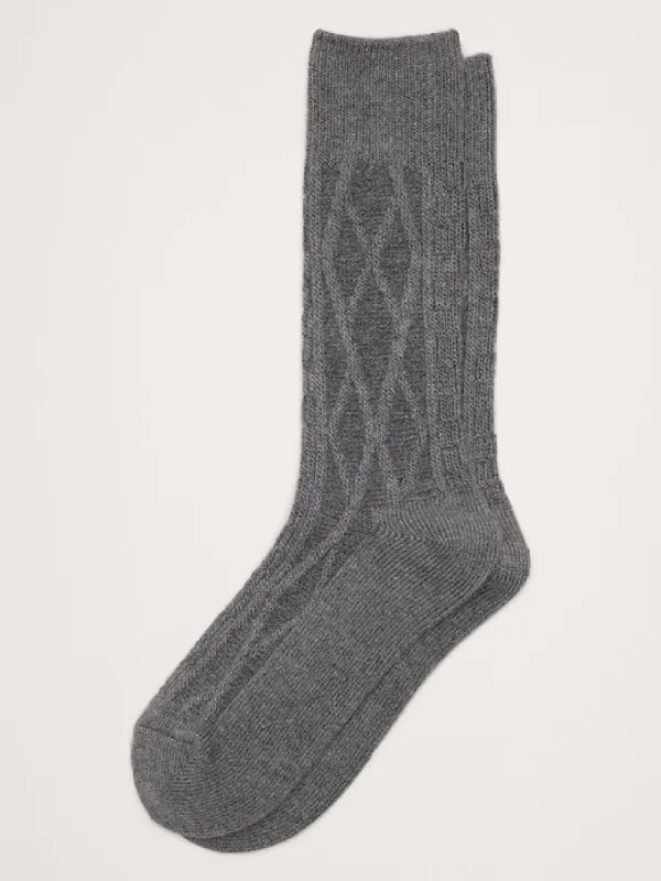 Cable-Knit Sock with Cashmere made by Banana Republic