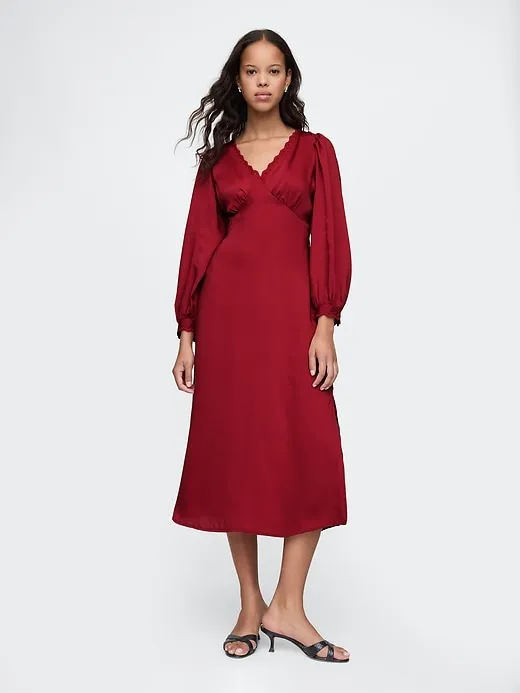 Satin Empire Midi Dress sold by GAP