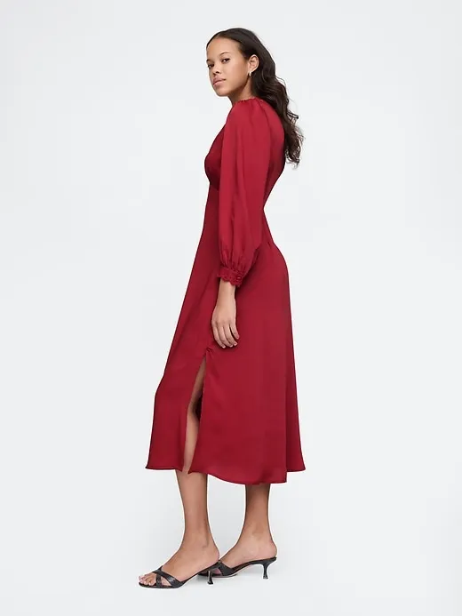 Satin Empire Midi Dress sold by GAP product image thumbnail 3