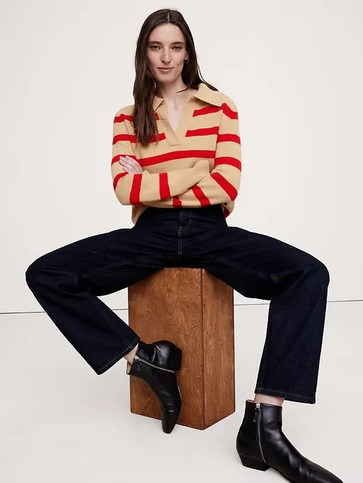 Cashmere Rugby Sweater Polo sold by Banana Republic