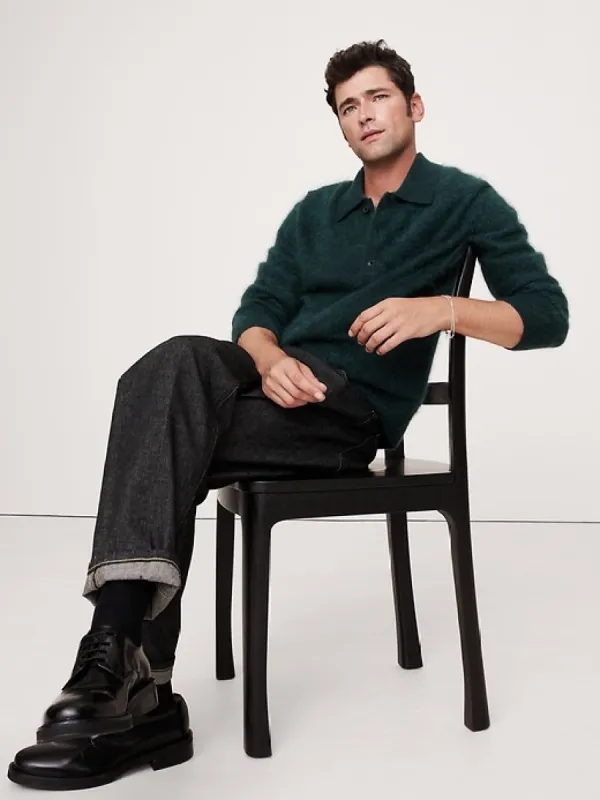 Brushed Cashmere Sweater Polo sold by Banana Republic