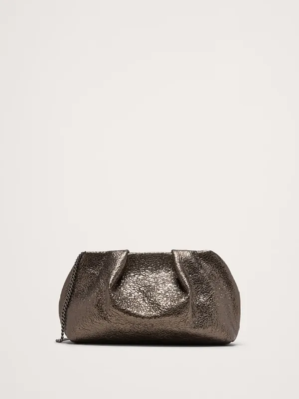 Mini Riviera Metallic Leather Clutch sold by Banana Republic