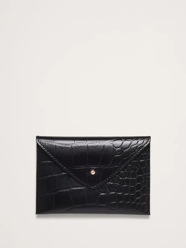 Leather Mini Envelope Pouch sold by Banana Republic