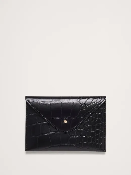 Leather Mini Envelope Pouch sold by Banana Republic