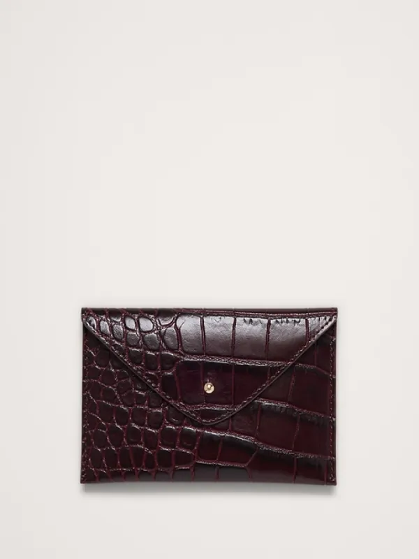 Leather Mini Envelope Pouch sold by Banana Republic