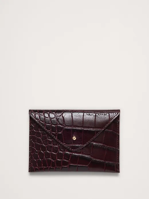 Leather Mini Envelope Pouch sold by Banana Republic