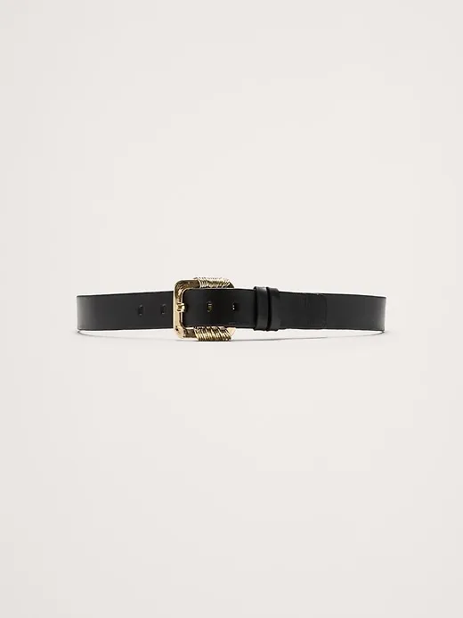 Ring Statement Leather Belt sold by Banana Republic