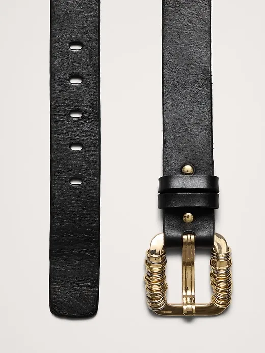 Ring Statement Leather Belt sold by Banana Republic product image thumbnail 3
