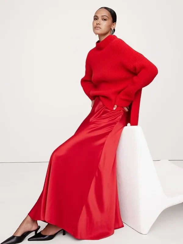 Oversized Wool Ribbed Sweater sold by Banana Republic