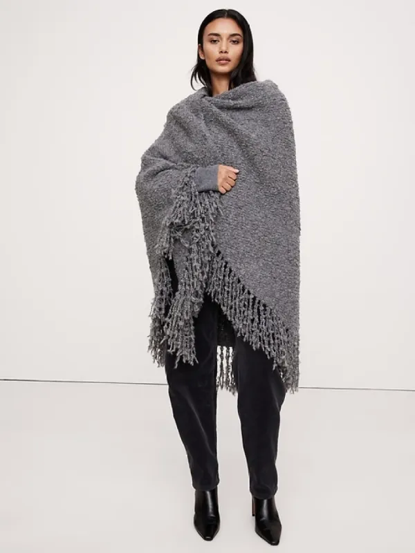 Alpaca-Wool Bouclé Wrap sold by Banana Republic