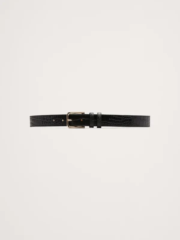 Topstitched Embossed Leather Belt sold by Banana Republic