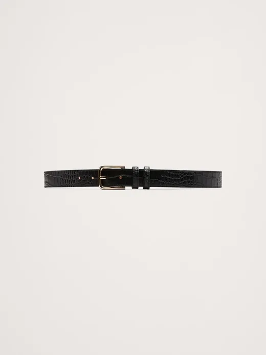 Topstitched Embossed Leather Belt sold by Banana Republic
