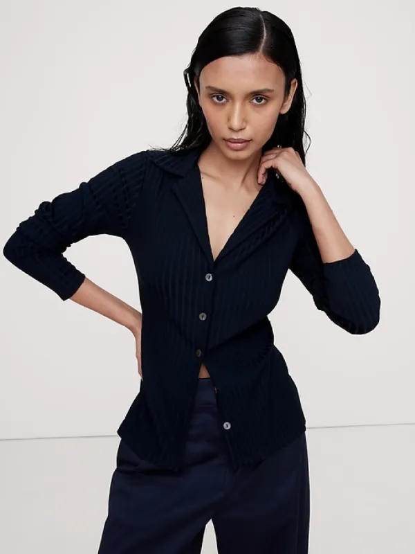 Sur Ribbed Resort Shirt sold by Banana Republic