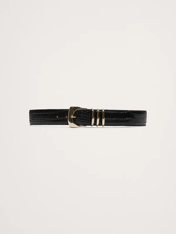 Fiori Embossed Leather Belt sold by Banana Republic