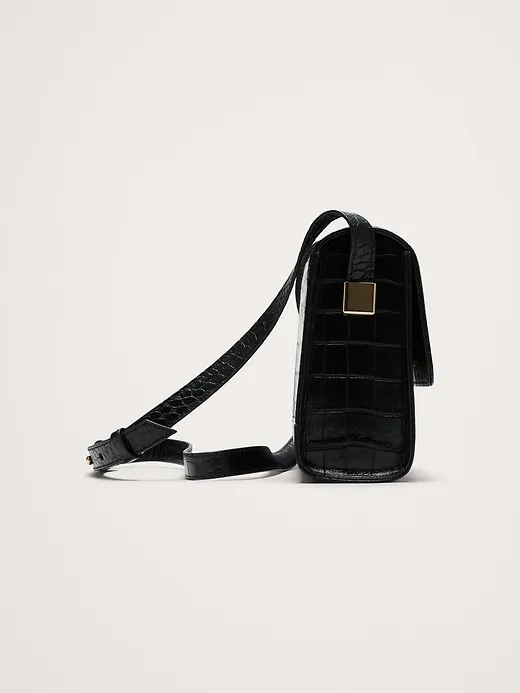 Crocodile Embossed Leather Crossbody Bag sold by Banana Republic product image thumbnail 3