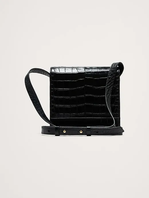 Crocodile Embossed Leather Crossbody Bag sold by Banana Republic product image thumbnail 4
