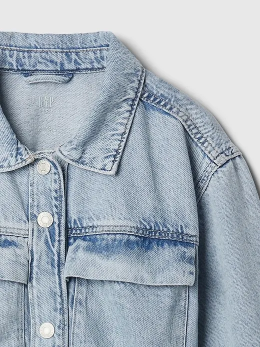 Cropped Denim Jacket sold by GAP product image thumbnail 4