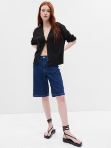 Linen-Blend Boyfriend Cardigan sold by GAP