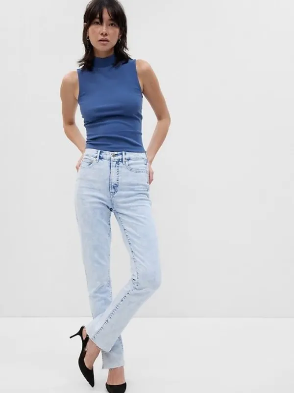 High Rise Split-Hem Vintage Slim Jeans sold by GAP