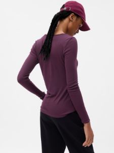 GapFit Mini Rib V-Neck T-Shirt sold by GAP