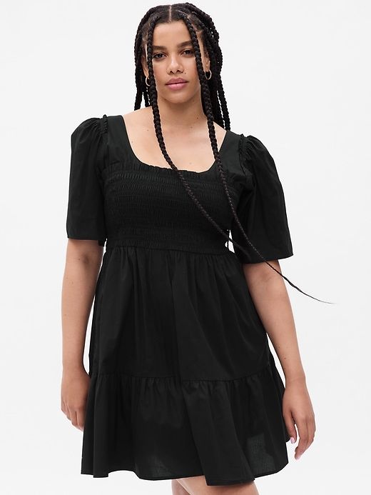 Puff Sleeve Smocked Mini Dress sold by GAP product image thumbnail 5