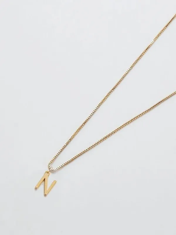 Gold Dainty Initial Necklace sold by GAP