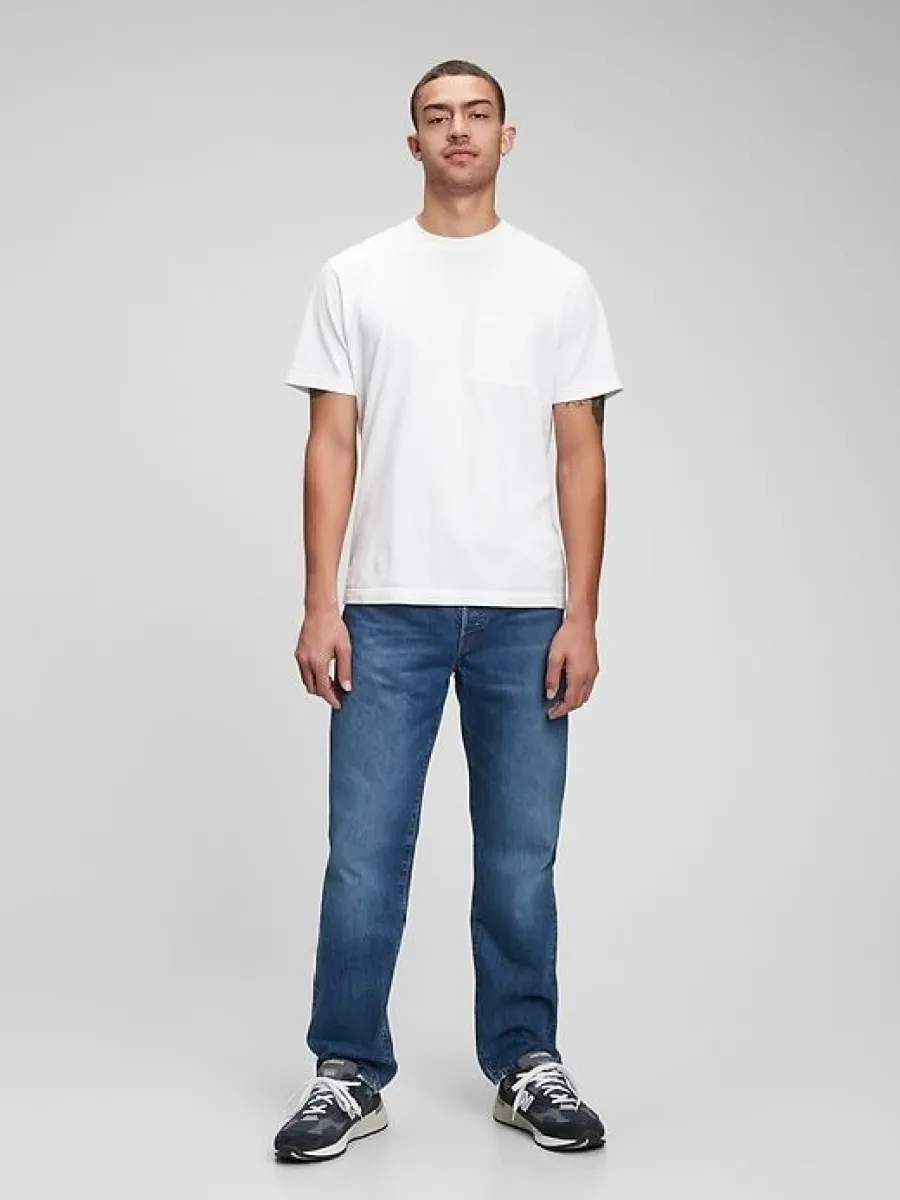 Button Fly '90s Original Straight Fit Jeans with Washwell sold by GAP