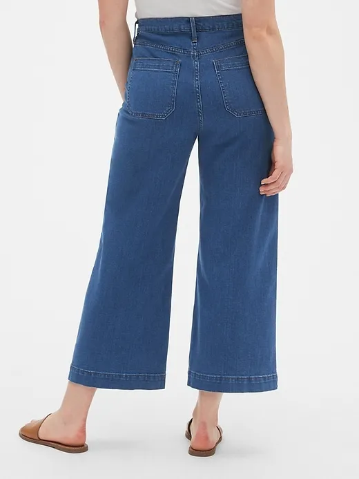 High Rise Utility Wide-Leg Crop Jeans sold by GAP product image thumbnail 2