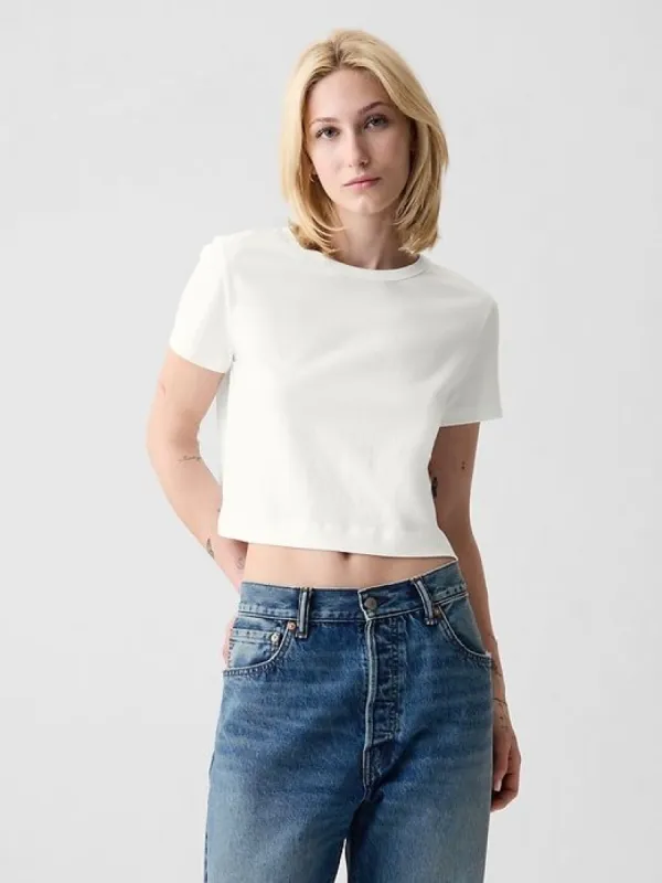 Organic Cotton Vintage Shrunken Cropped T-Shirt sold by GAP