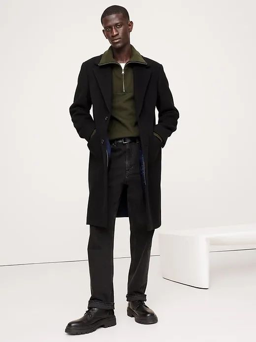 Brushed Fleece Half-Zip Sweatshirt sold by Banana Republic product image thumbnail 3