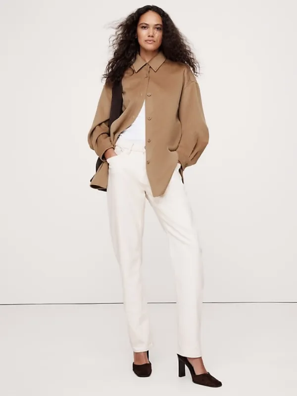 Splittable Wool-Blend Shirt Jacket sold by Banana Republic