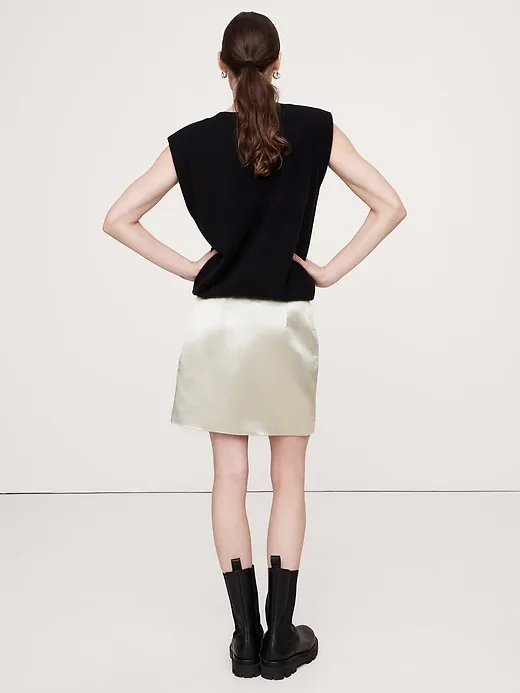 Satin Mini Skirt sold by Banana Republic product image thumbnail 2