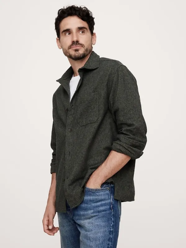 Relaxed Flannel Overshirt sold by Banana Republic