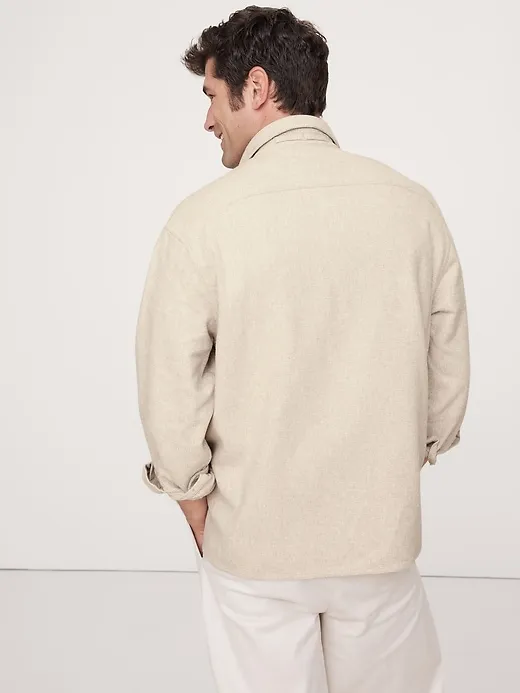 Relaxed Flannel Overshirt sold by Banana Republic product image thumbnail 2
