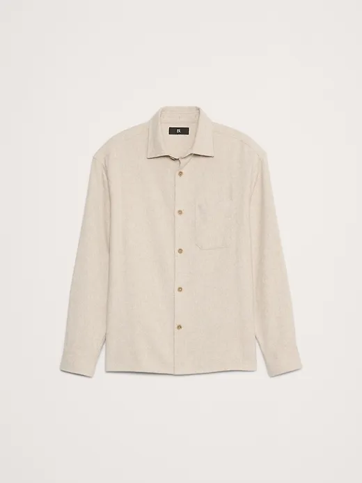 Relaxed Flannel Overshirt sold by Banana Republic product image thumbnail 4