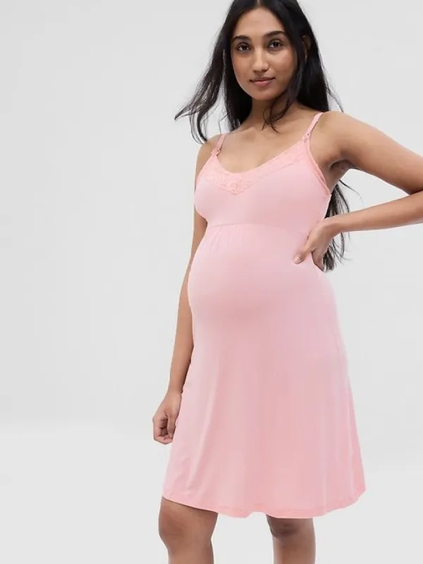 Maternity Modal Nursing PJ Dress sold by GAP