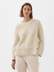 24/7 Split-Hem Cable-Knit Sweater sold by GAP