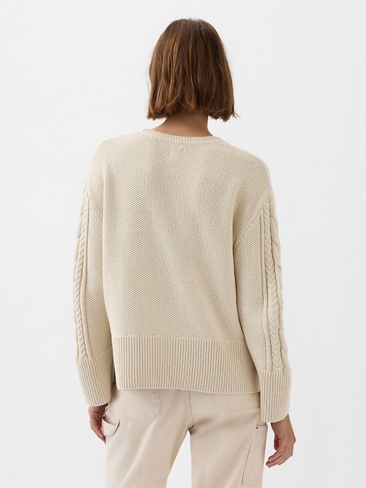 24/7 Split-Hem Cable-Knit Sweater sold by GAP product image thumbnail 2