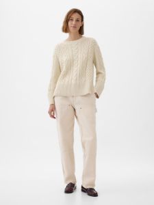24/7 Split-Hem Cable-Knit Sweater sold by GAP