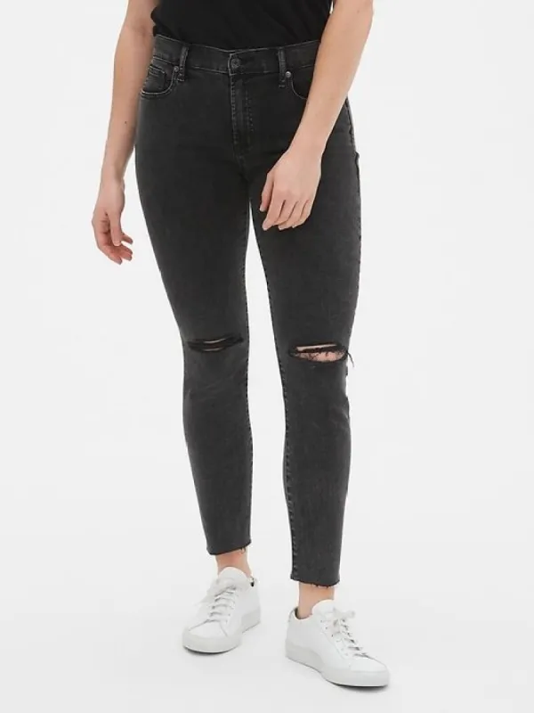 Mid Rise True Skinny Ankle Jeans sold by GAP