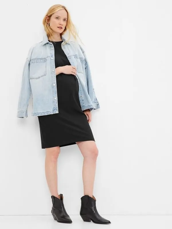 Maternity Ruched T-Shirt Dress sold by GAP