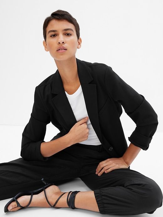 Relaxed Ponte Blazer sold by GAP product image thumbnail 3