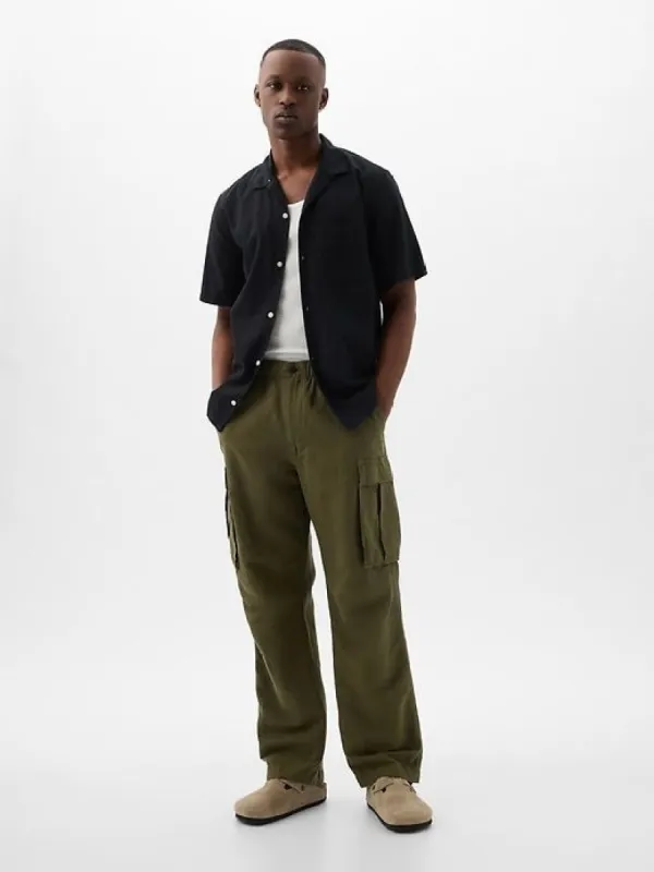 Linen-Cotton Cargo Pants sold by GAP