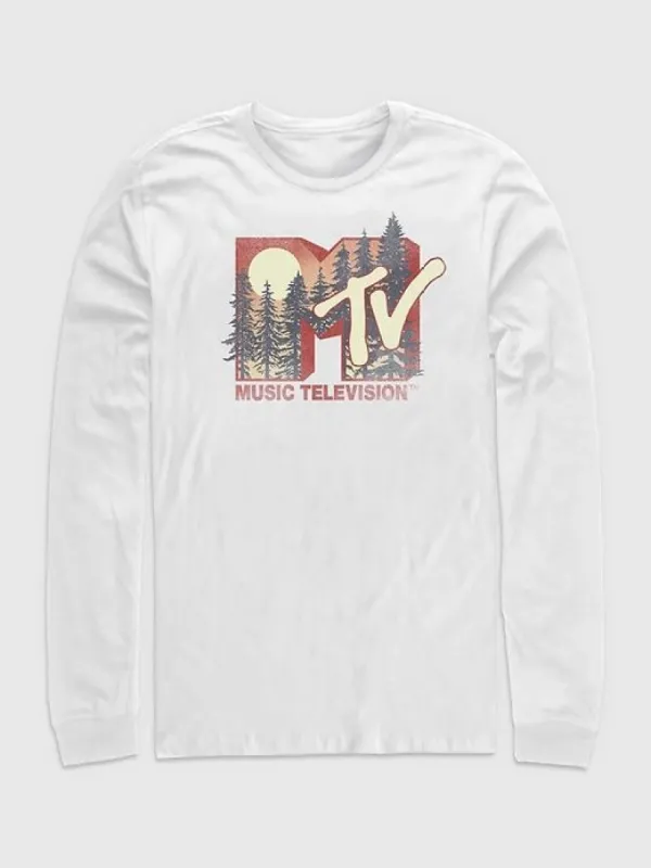 MTV Redwoods Logos Graphic Long Sleeve Tee sold by GAP
