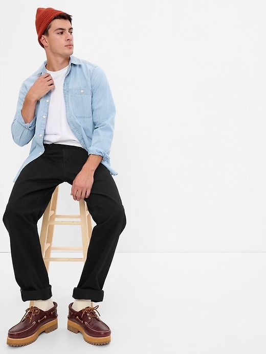 '90s Original Straight Fit Selvedge Jeans sold by GAP product image thumbnail 3