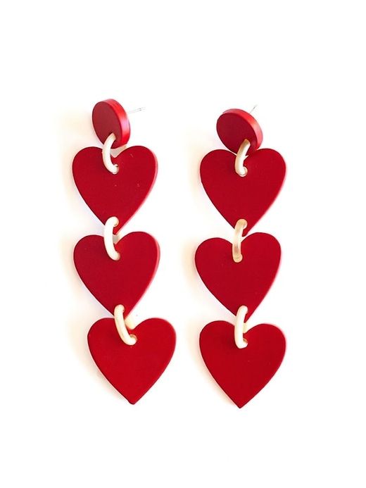 Red Drop Heart Earrings sold by GAP