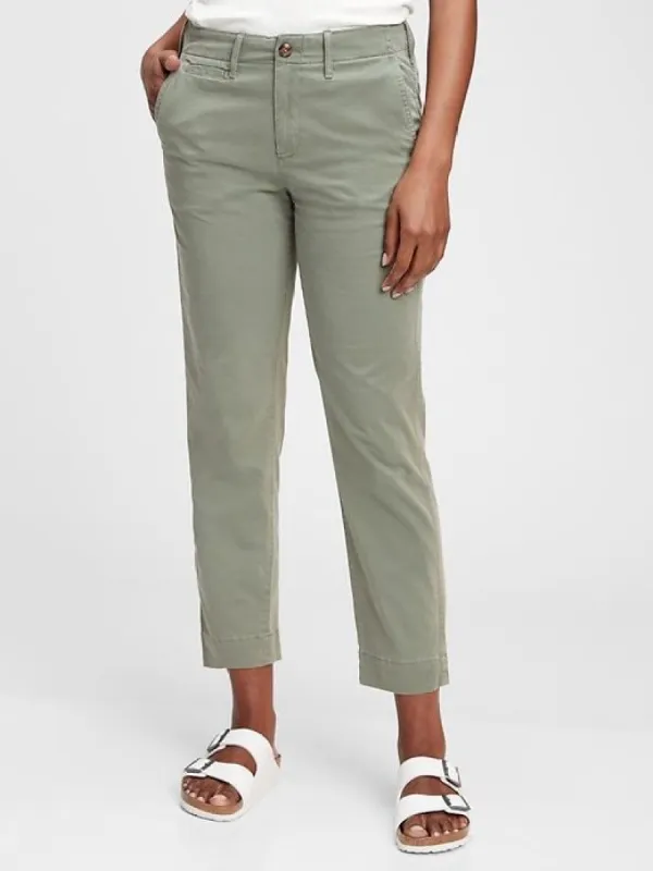 High Rise Straight Khakis sold by GAP