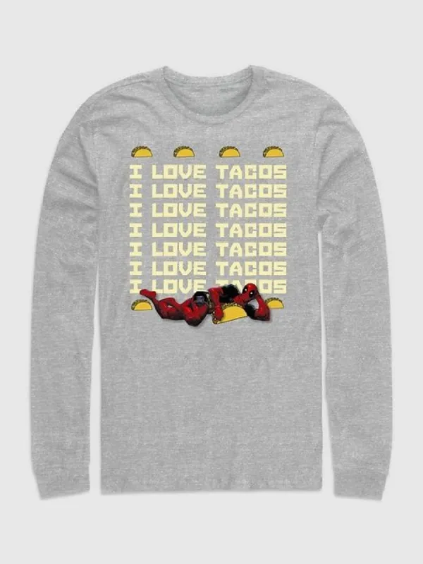 Deadpool I Love Tacos Graphic Long Sleeve Tee sold by GAP